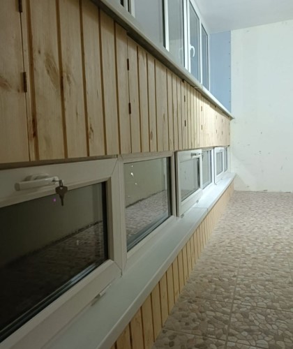 Установка лоджии с отделкой