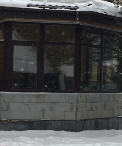 Теплое остекление веранды, ламинация