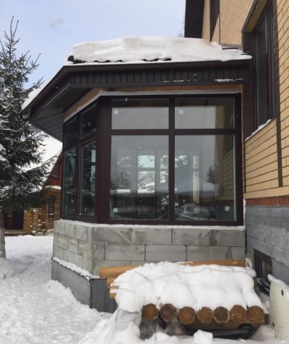 Теплое остекление веранды, ламинация