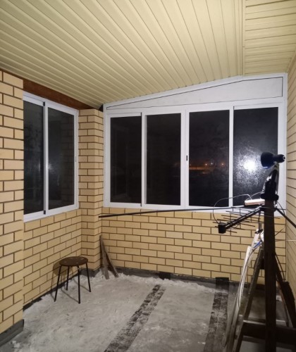 Остекление веранды в Горном щите, входная группа