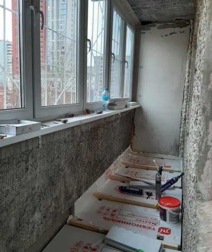 Утепление балкона, обшивка вагонкой внутри и снаружи