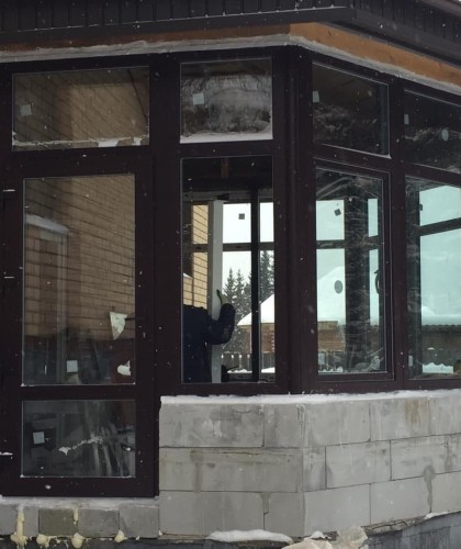 Теплое остекление веранды, ламинация