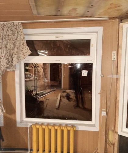 Остекление радиусными (панорамными конструкциями) после аварии с Порше Каен