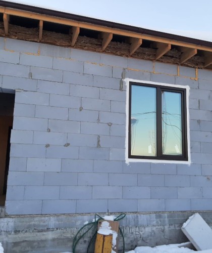 Монтаж окон с ламинацией профиля