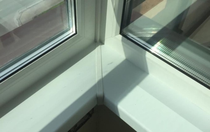 Остекление Г-образного балкона с ламинацией профиля 8