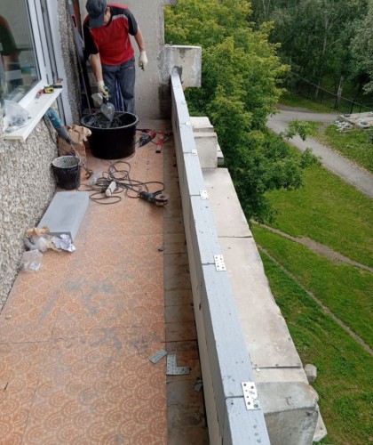 Закладывание проема пеноблоком с армированием, монтаж ПВХ конструкции