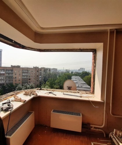 Установка сложного эркерного окна