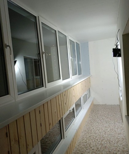 Установка лоджии с отделкой