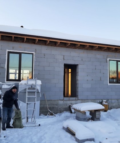 Монтаж окон с ламинацией профиля