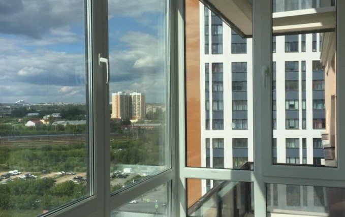 Остекление Г-образного балкона с ламинацией профиля 0