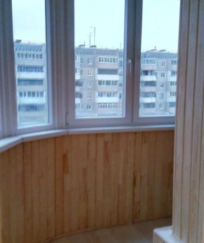 Установка и обшивка вагонкой балкона по радиусу