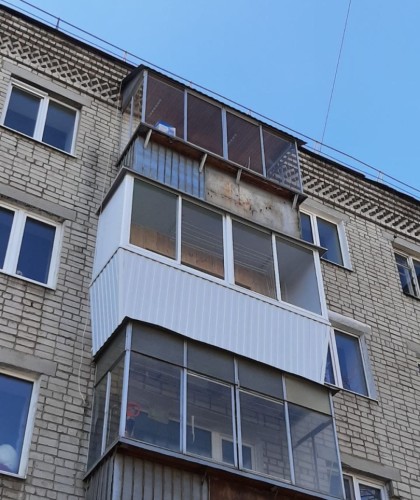 Установка балконного блока и балкона с выносом