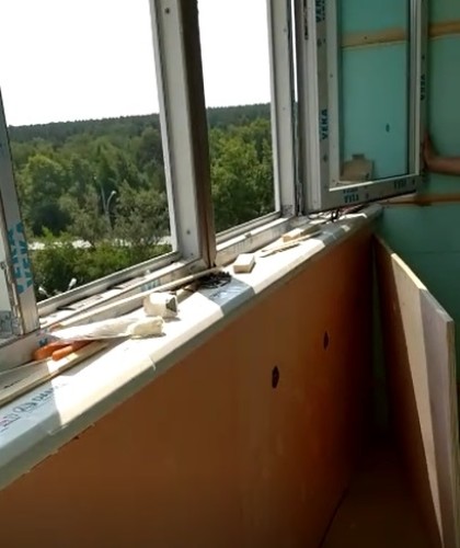 Работы по установке теплого остекления лоджии