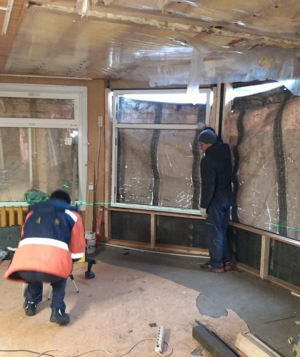 Остекление радиусными (панорамными конструкциями) после аварии с Порше Каен