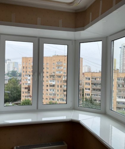 Установка сложного эркерного окна