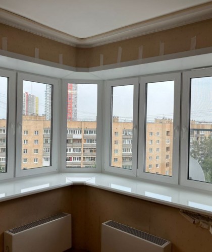 Установка сложного эркерного окна