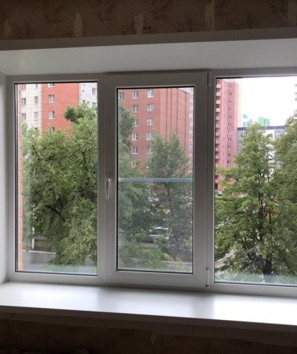 Монтаж окна из профиля Veka 70