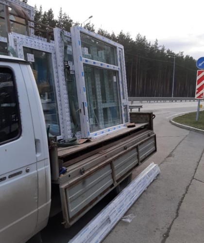 Остекление радиусными (панорамными конструкциями) после аварии с Порше Каен