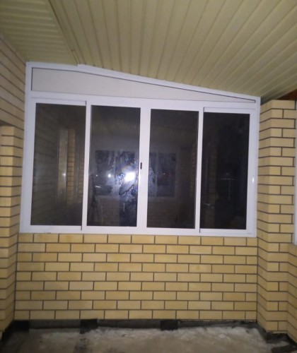 Остекление веранды в Горном щите, входная группа