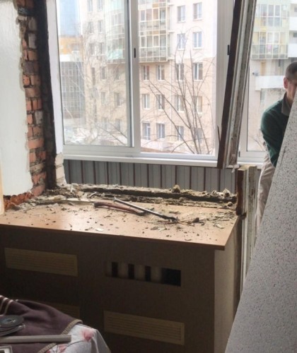 П-образный алюминиевый балкон