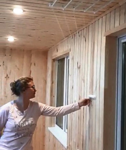 Остекление лоджии 5 метров, утепление, отделка, освещение