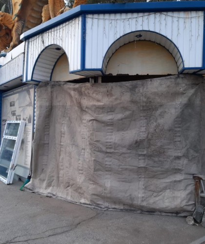 Остекление радиусными (панорамными конструкциями) после аварии с Порше Каен