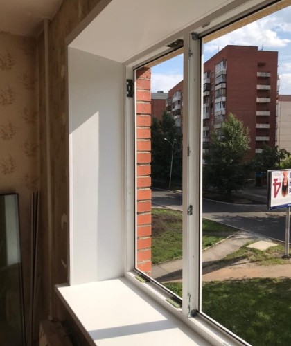 Монтаж окна из профиля Veka 70