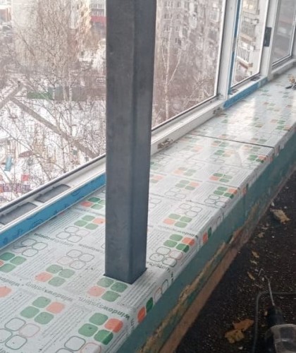 Остекление лоджии на кухне с выносом