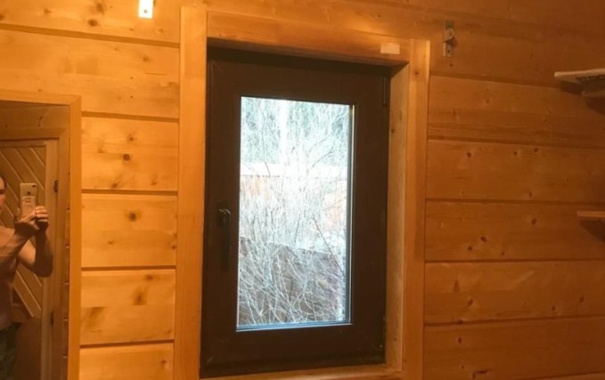 Окна с отделкой для дачного дома 0