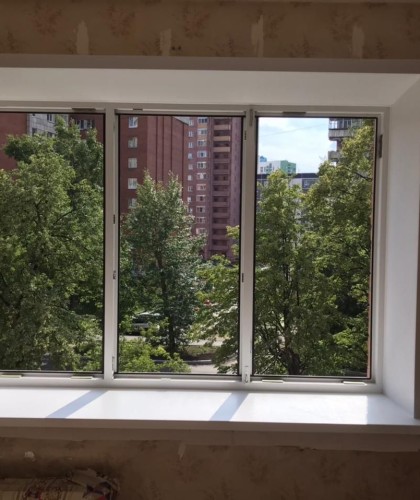 Монтаж окна из профиля Veka 70