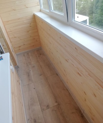 Теплое остекление лоджии. Отделка, электрика