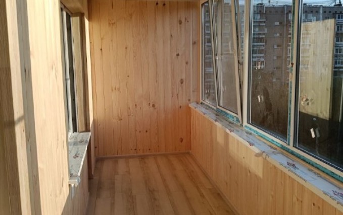 Лоджия с частичным утеплением парапета 6