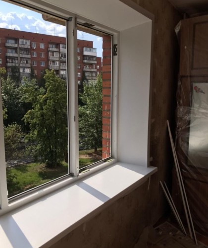 Монтаж окна из профиля Veka 70