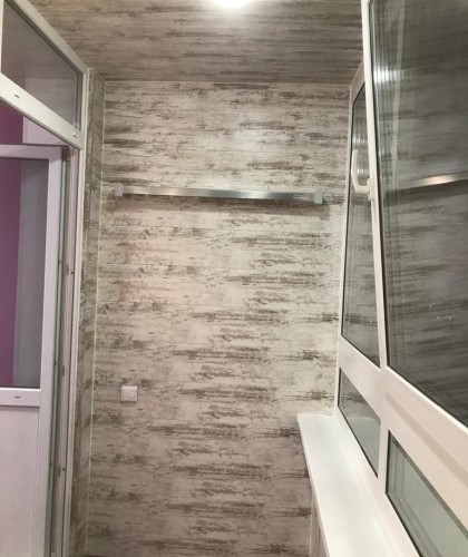 Остекление и полная отделка лоджии, обшивка МДФ