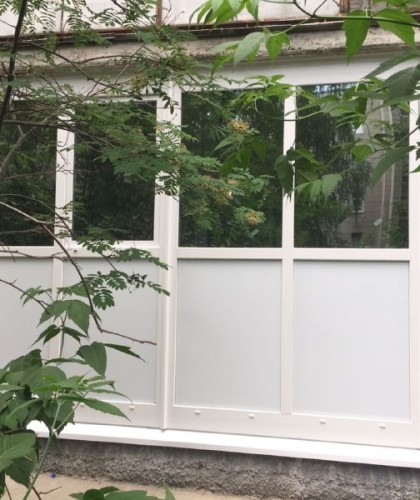 Остекление шестиметровой лоджии, профиль Veka 70