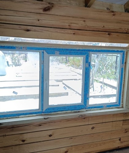 Установка окон в садовом домике