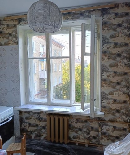 Установка трех окон в кирпичном доме