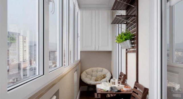 Теплый балкон, отделка