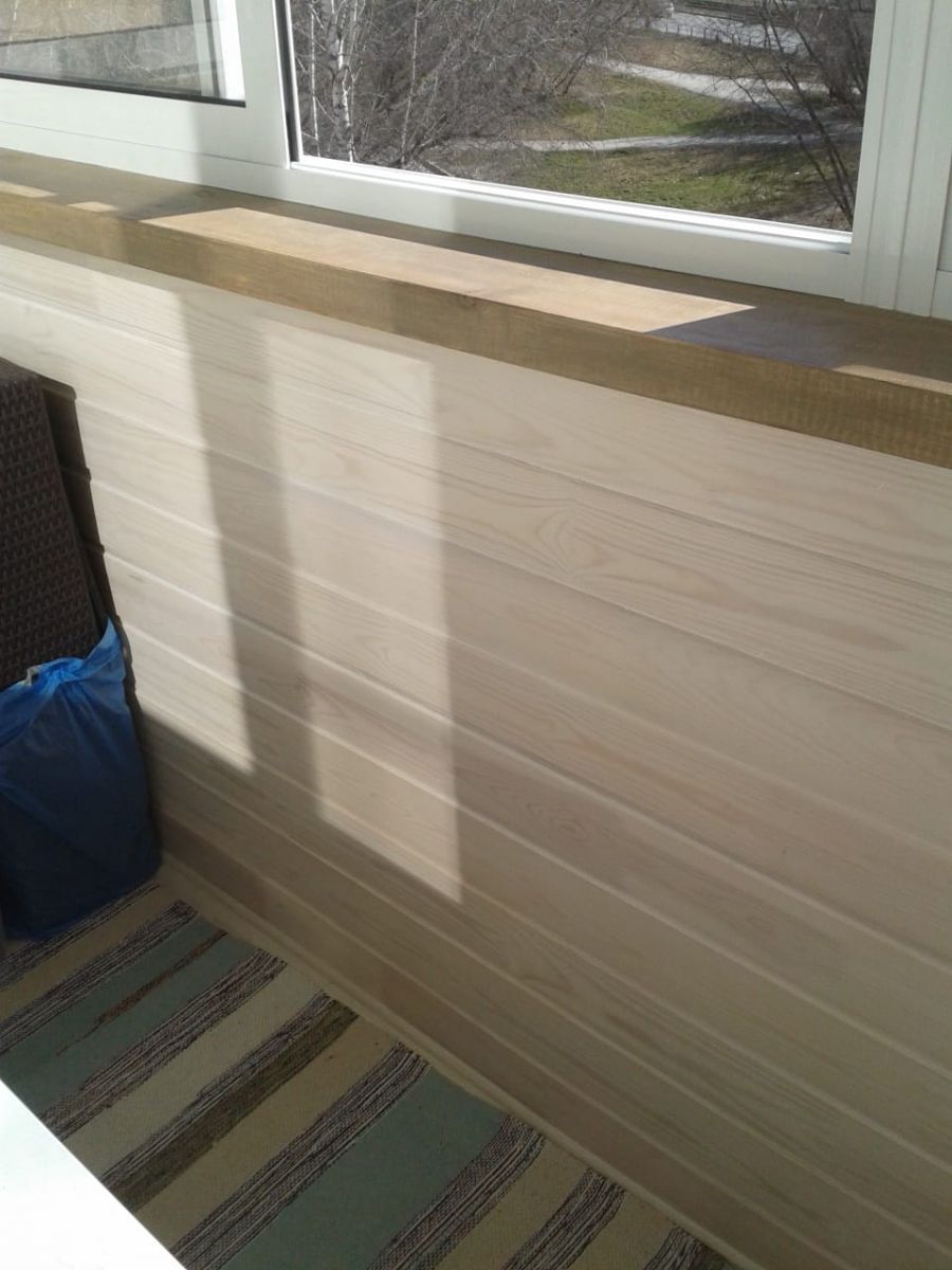 Отделка балкона внутри